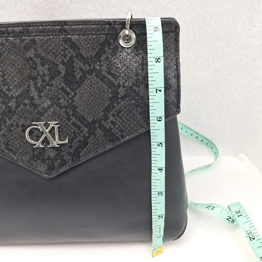 Christian Lacroix Satchel Large Black Python‎ Sable Prism Handbag Elegant